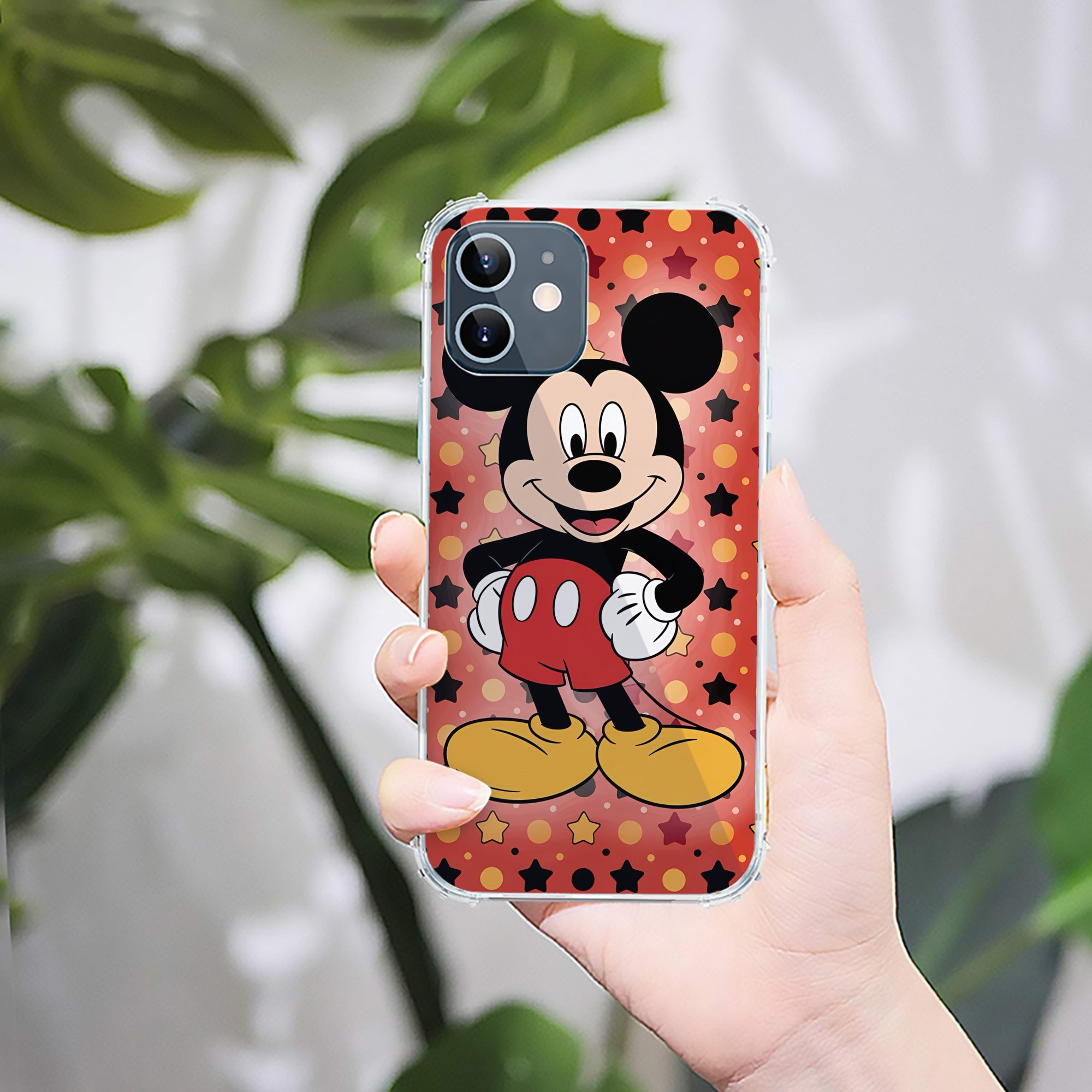 ミッキーマウス Mickey Mouse 【iPhone 12シリーズ対応】透明スマホケース（クリアソフトケース）